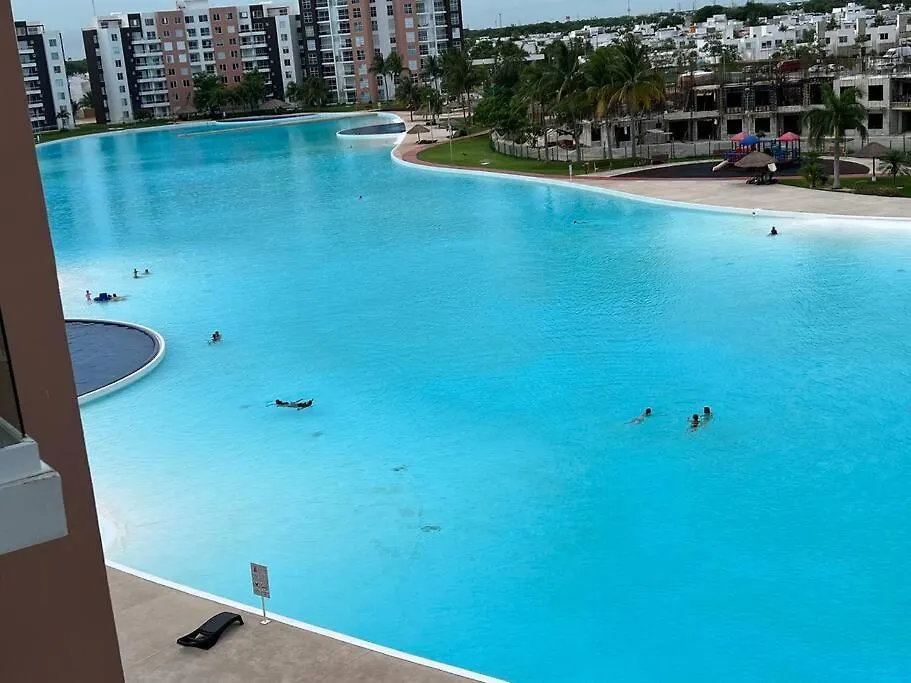 Лагуна. Прохладная. С Бассейном, 15 Мин От Моря Cancun Apartment