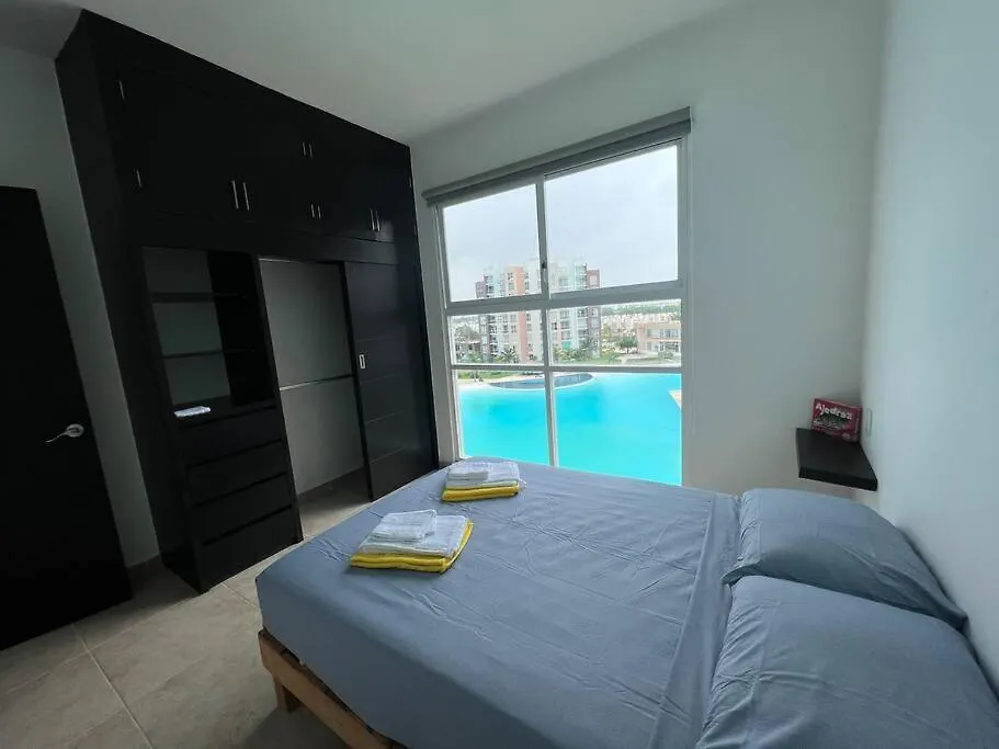 Apartment Лагуна. Прохладная. С Бассейном, 15 Мин От Моря Cancun