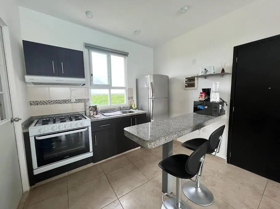 Лагуна. Прохладная. С Бассейном, 15 Мин От Моря Cancun Apartment